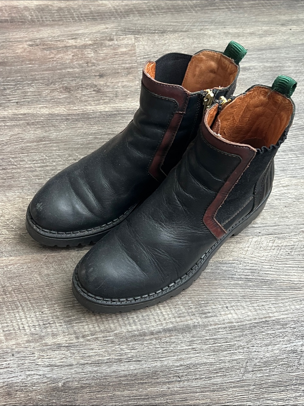 Pikolinos black leather zip up ankle aviles boots EU 37 US womens 6.5/7 @